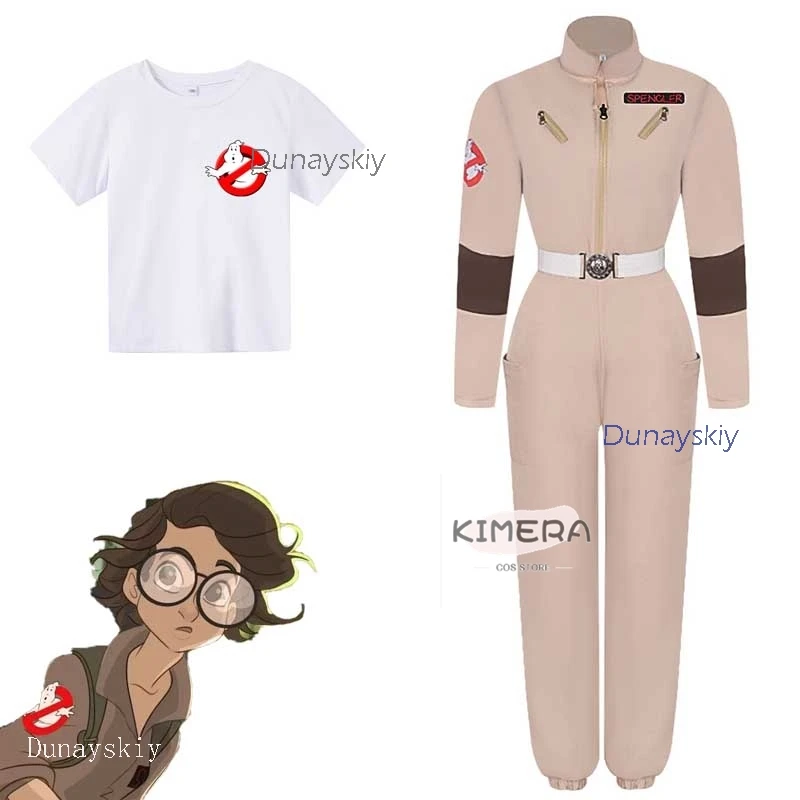 Ghost Busters Cosplay Afterlife Cosplay Phoebe Men Women Uniforms Jumpsuit Costume Carnival Outfit Roleplay Adults Kids Clothes