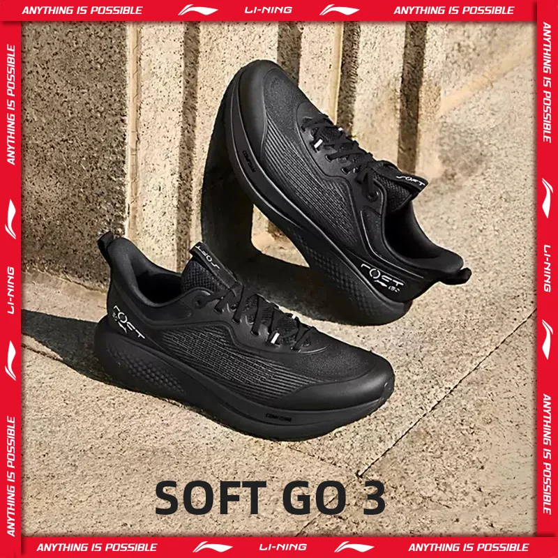 Li-Ning Men's SOFT GO 3 Lifestyle Shoes COMFOAM Reflective Leisure Slip-on Walking Shoes LiNing Stylish Sneakers AGLW001