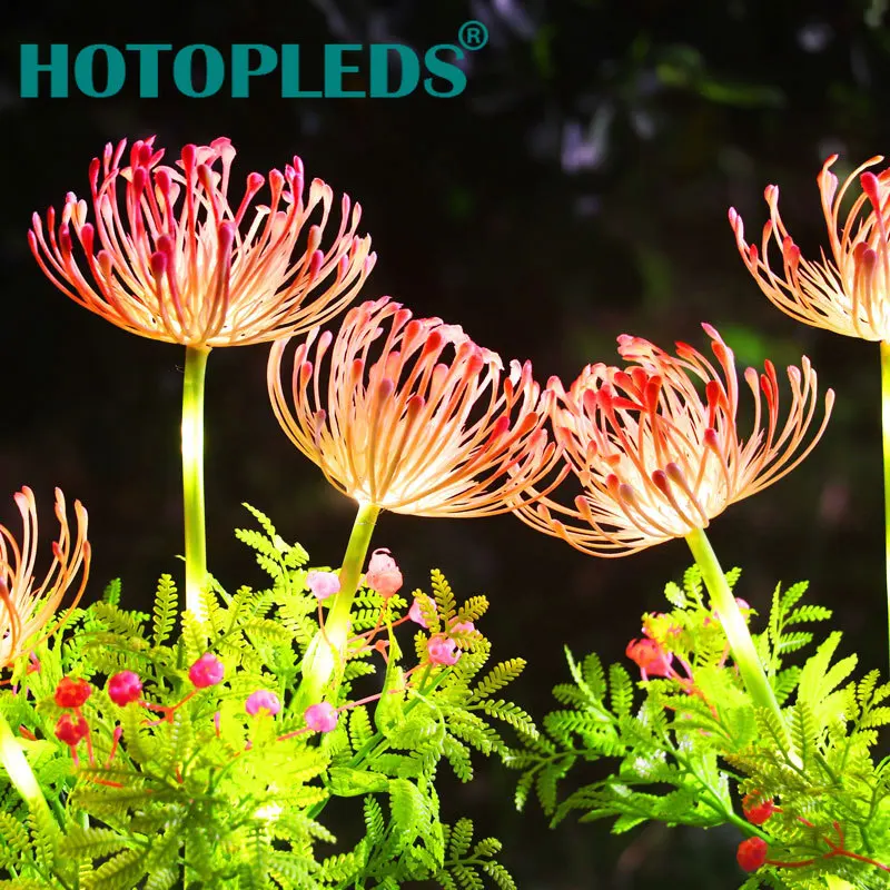 

2pack LED Solar Flower Light on The Other Side, Simulated Flower Outdoor Decoration Courtyard Landscape Insertion Lawn Light