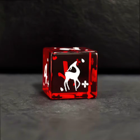 D6 Dice 16mm Glass Deer Bar Club Party Desktop Chess Card Game Accessories Dice Home Entertainment Party Games Toys Role Playing