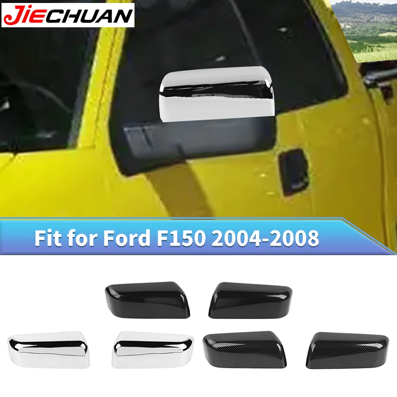 

JIECHUAN Fit For Ford F150 2004-2008 Car Exterior Rearview Mirror Shell Decoration Cover Auto Side Wing Mirror Trim Accessories