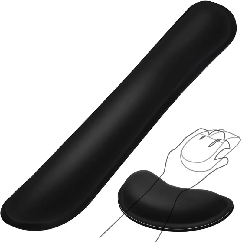 Ergonomische Tastatur-Handballenauflage mit Memory-Schaum-Mauspad-Set für Büro, Gaming, PC, Laptop - Handgelenkstütze-Mauspad – Detail 2