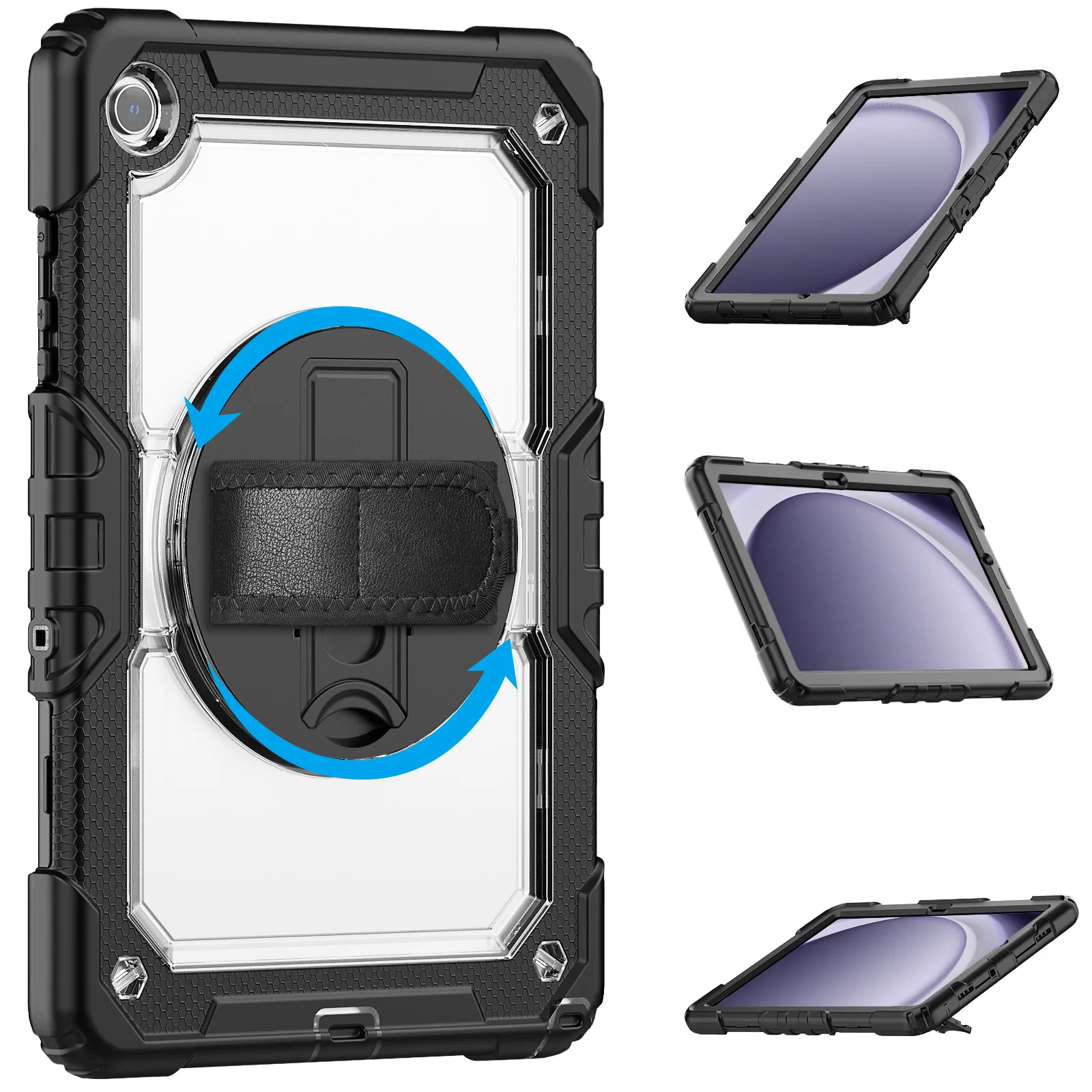 

Вращающийся сверхпрочный чехол для Samsung Galaxy Tab A9 Plus 2023 11 дюймов SM-X210 X216B X218U, бронированный чехол с защитной пленкой для экрана