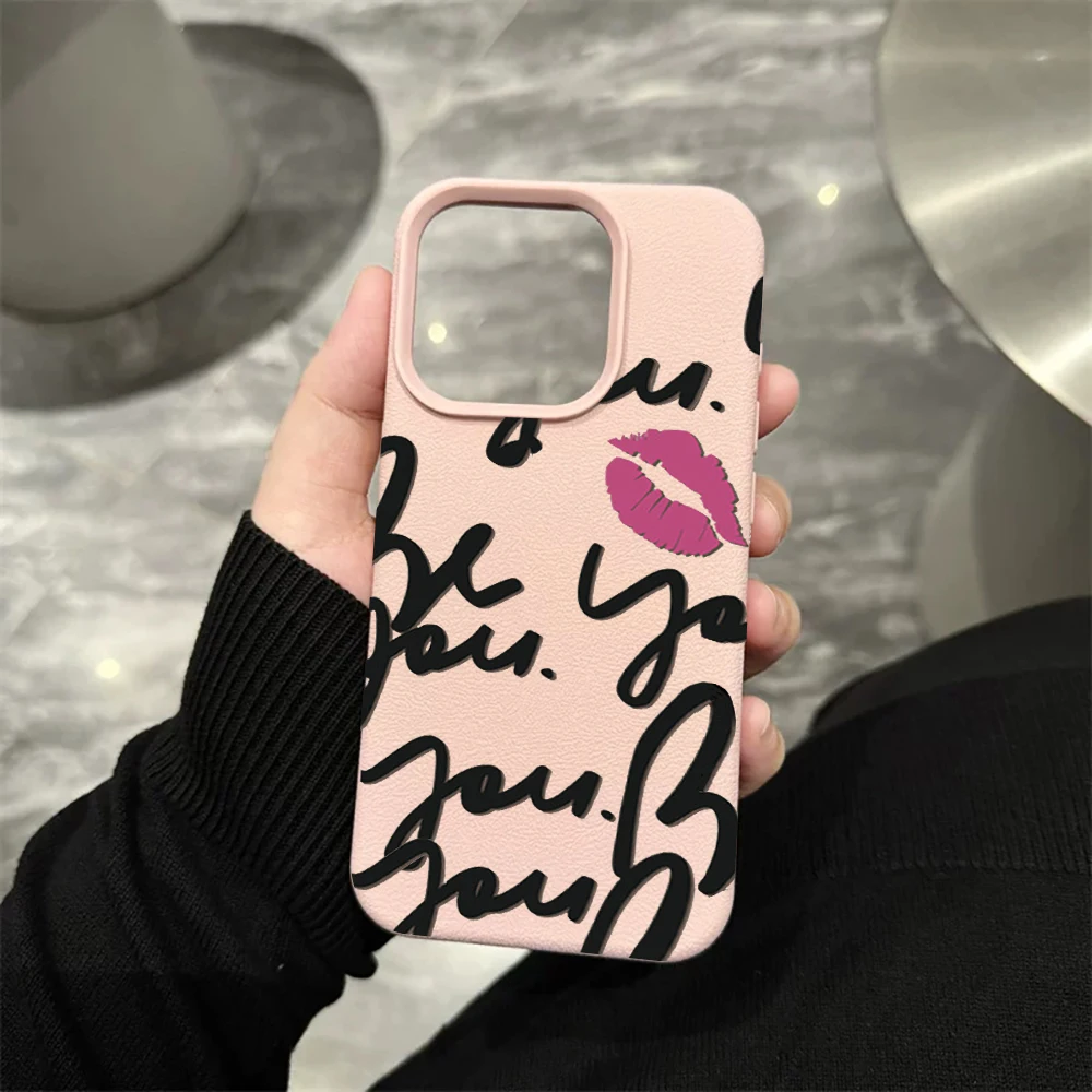 Romantic Red Lips Valentine's Day  Case For iPhone 17 Pro Max Cases iPhone 11 12 13 ProMax 14 15 16 Plus XS XR Shockproof Fundas