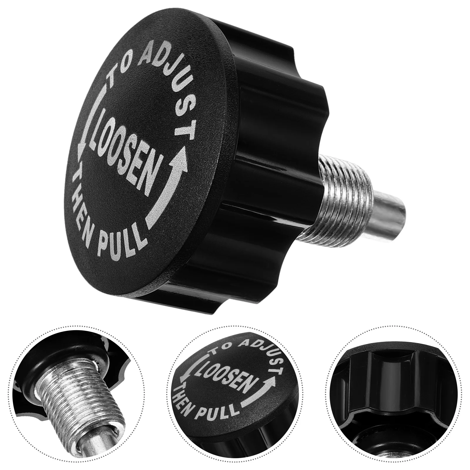Spherical Rotating Pull Pin Knob for Fitness Equipment Black Thread 10mm Rod Easy Adjustment Compatible Exercise