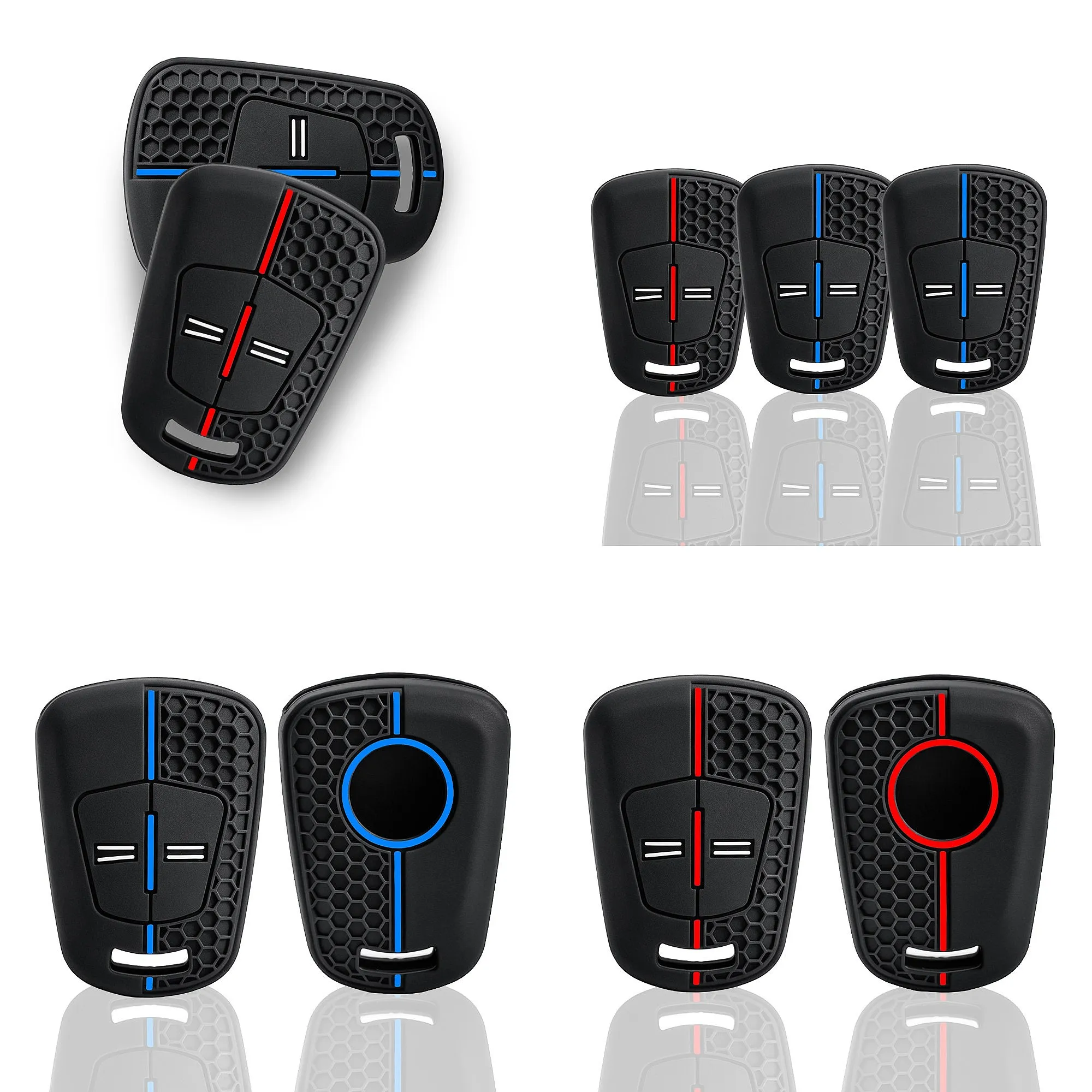 For Opel Vauxhall Zafira B Astra H Corsa D Meriva B Silicone Remote Car Key Fob Cover 2 Buttons