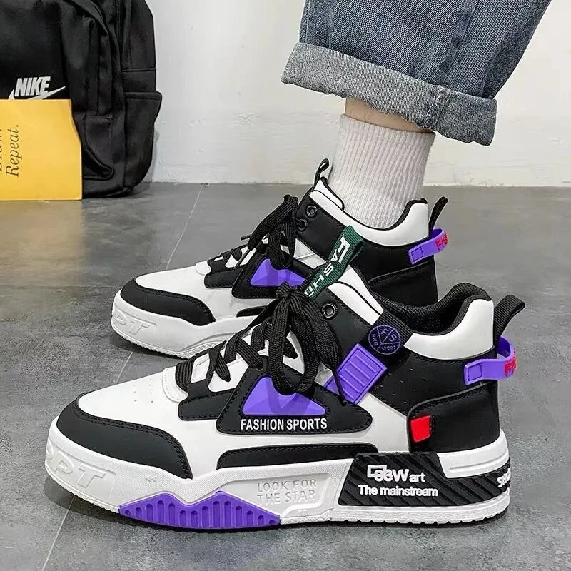 

Мужские повседневные кроссовки высокого качества, новая повседневная обувь с высоким берцем для мужчин, модная ковбойская рабочая обувь на шнуровке, трендовая универсальная обувь Hombres