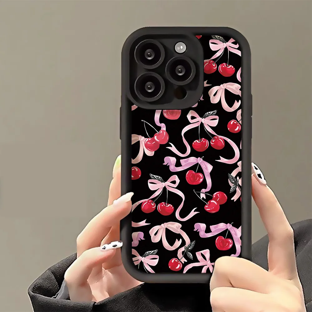 Cherry Phone Case For iPhone 11 Case iPhone 13 12 14 15 Pro XS Max XR 7 8 Plus X SE 2020 Shockproof Bumper Silicone Soft Cover