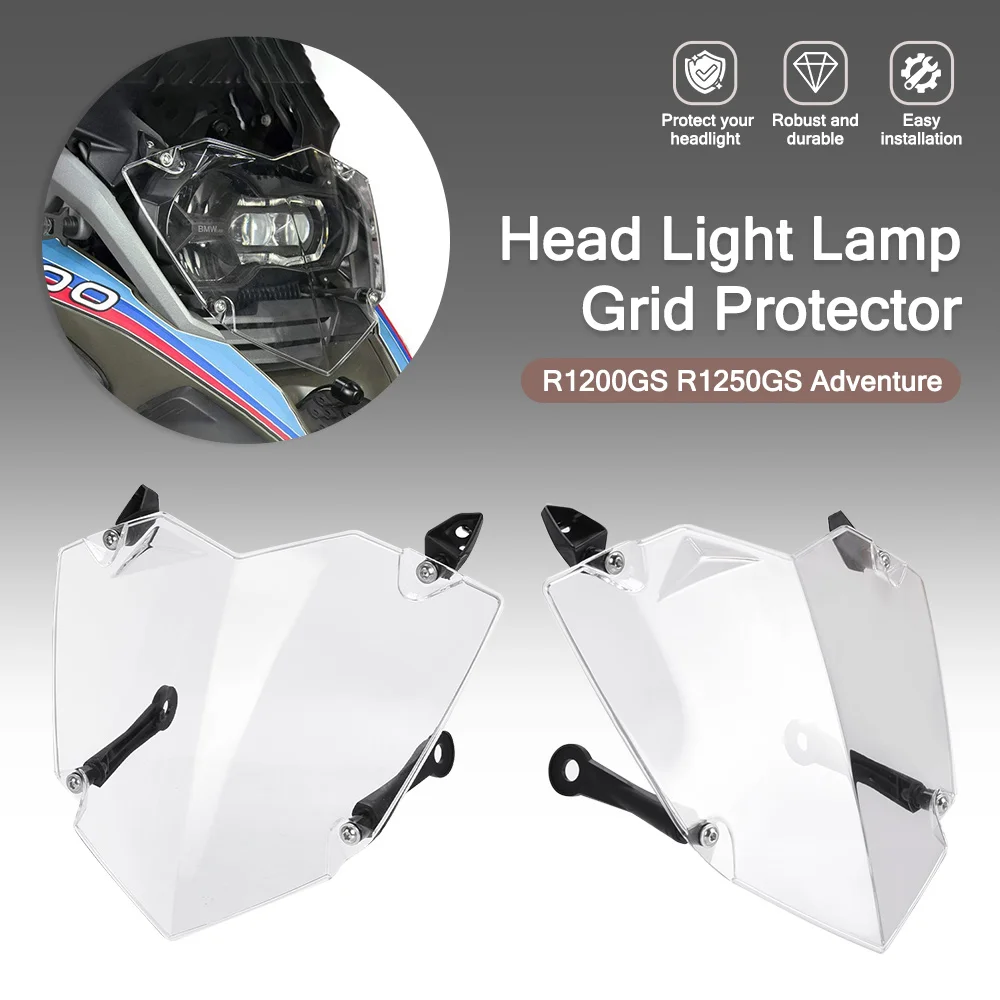 

For BMW R1250GS Adventure 2018-2019-2020-2021 Motorcycle Acrylic Headlight Head Light Guard Protector Cover Protection Grill