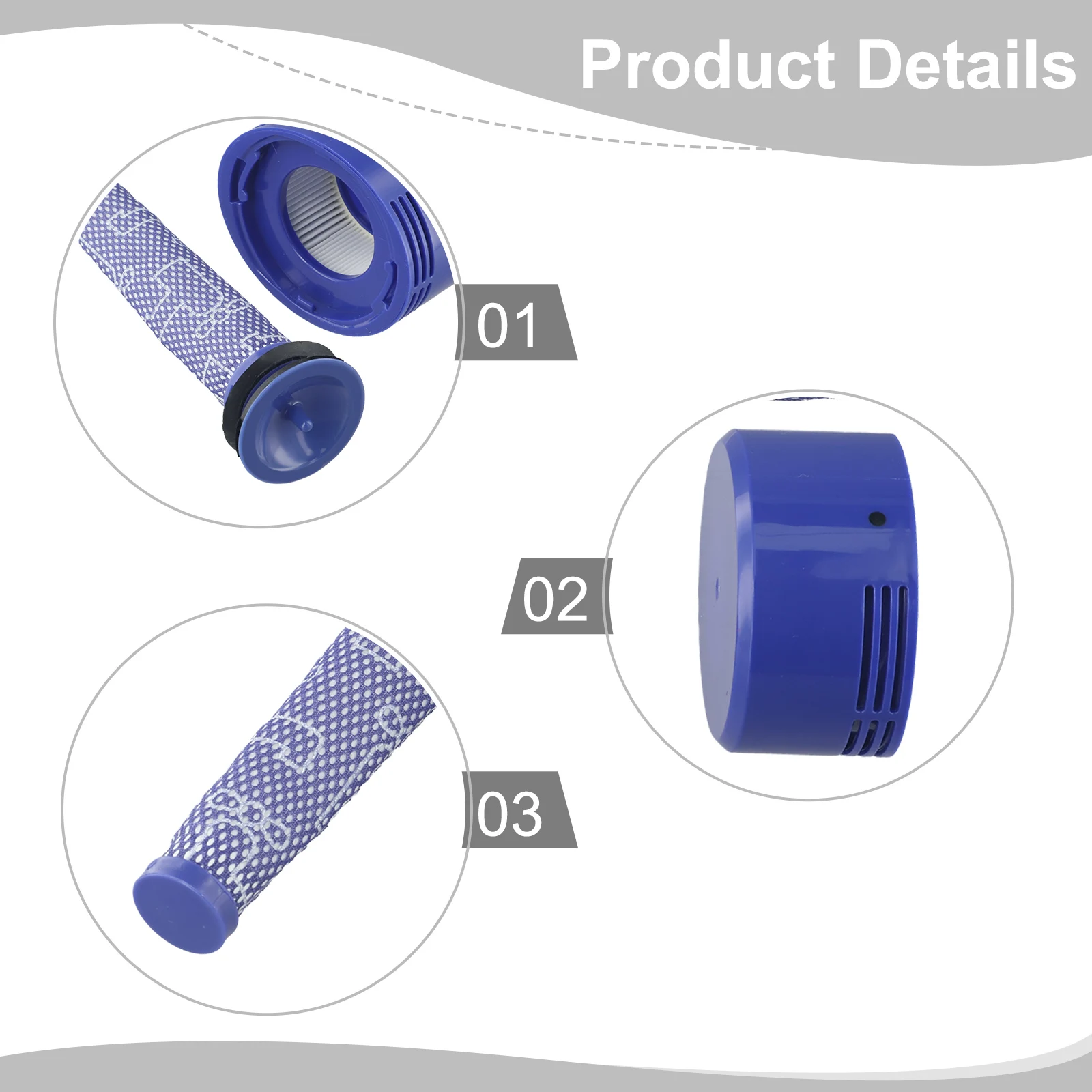 Esperienza la filtrazione superiore con il kit filtro anteriore posteriore per l'aspirapolvere senza fili Dyson V8 Animal Absolute Disponibile