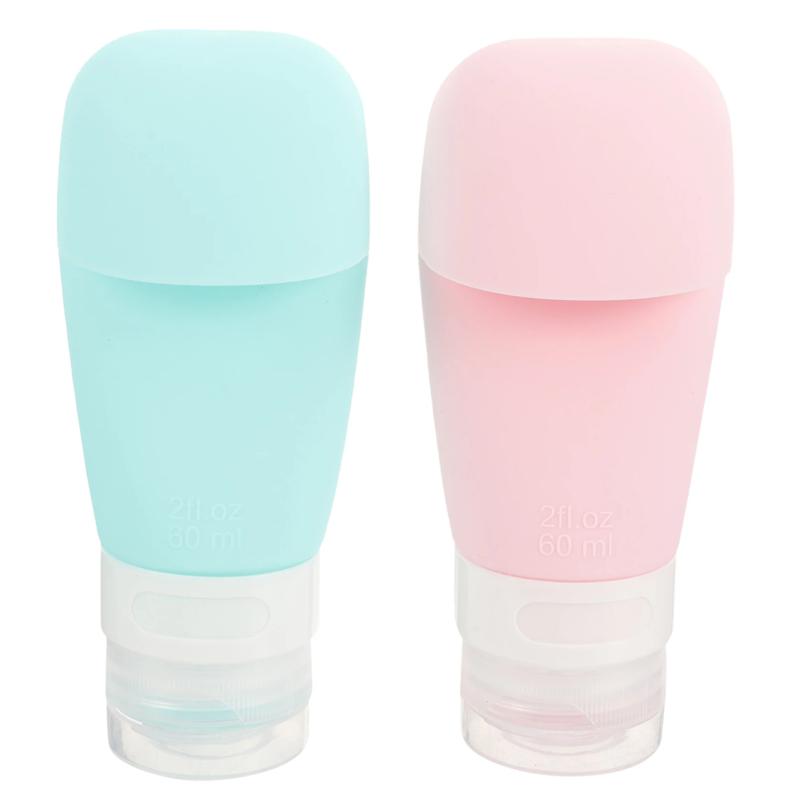 

2Pcs Leak Proof Silicone Travel Bottles Portable Refillable Squeeze Lotion Shampoo Dispenser Bottles for Travel Business