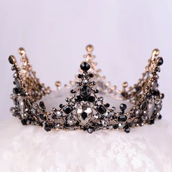1PC Mini Crown Cake Topper Crystal Pearl Tiara Children Hair Ornaments
