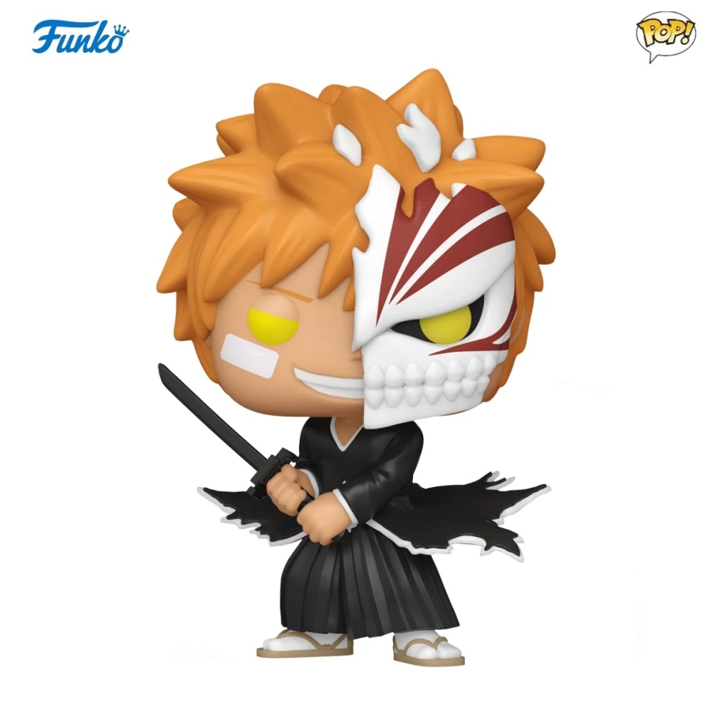 أنيمي بليتش الشكل Ichigo Kurosaki (نصف قناع) 1828 Funko Pop 4.5 بوصة شخصيات الفينيل تحصيل طبعة محدودة لعبة مجسمة هدية