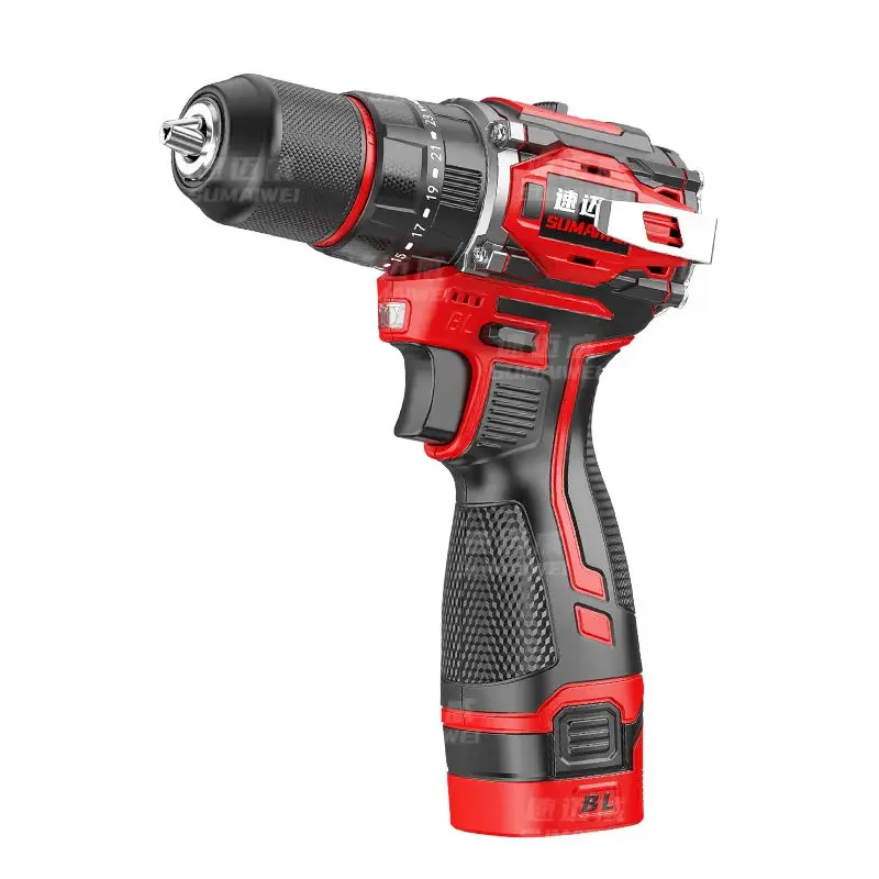 SUMAIWEI Brushless Electric Drill Cordless Impact Drill Metal Ratchet Chuck Electric Hand Drill Household Electric Screwdriver