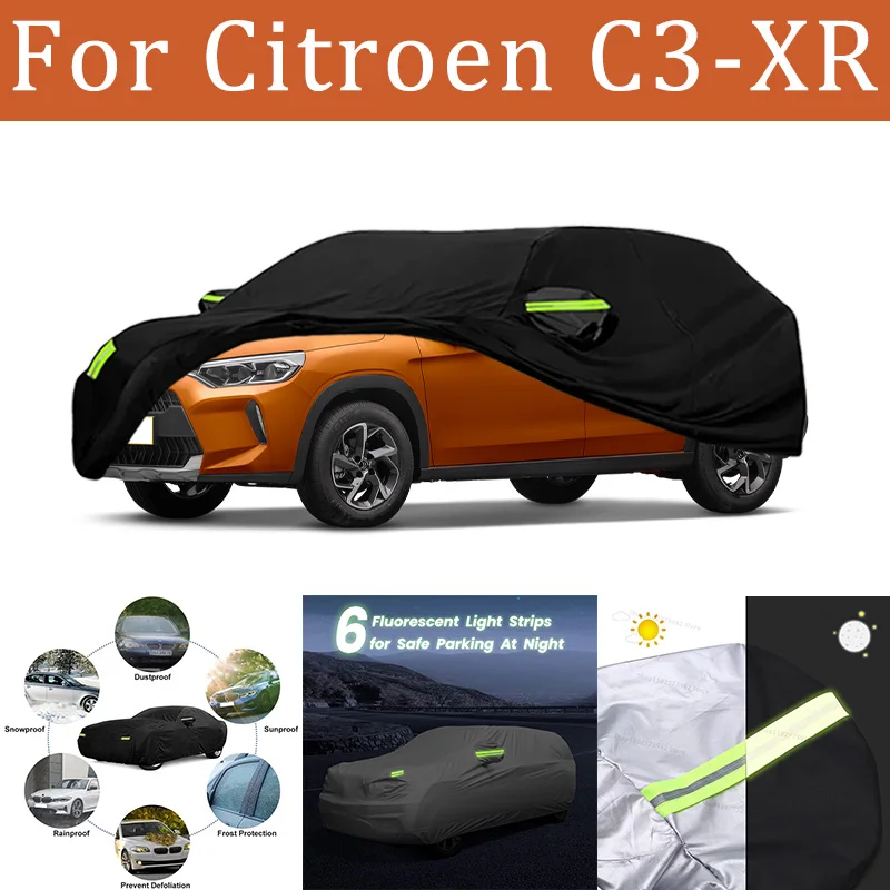 

Для Citroen C3-XR автомобильный чехол, полные чехлы со светоотражающей полосой, пылезащитный, устойчивый к УФ-излучению, устойчивый к царапинам, солнцезащитный защитный чехол