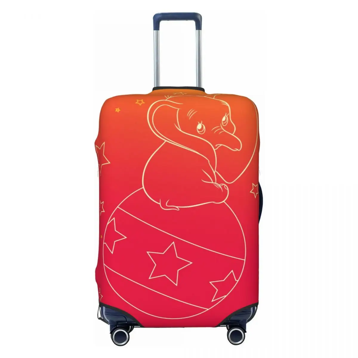 

Custom Cute Dumbo Cartoon Luggage Cover Protector Washable Cute Elephant Travel Suitcase Covers