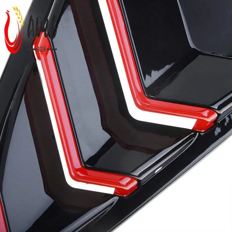 

A026-For Honda Civic 2016-2021 Sedan Rear Side Vent Quarter Window Louver Cover Triangular Window Trim Gloss Black Red