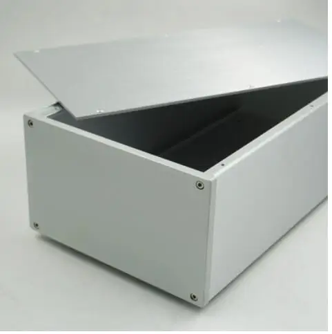 

All aluminum power amplifier split power filter DIY chassis lithium battery install tube preamplifier housing W200*H120*D380mm