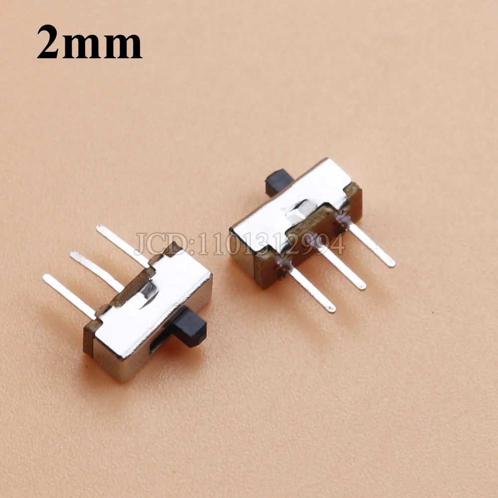 50Pcs SS12D00 Interruptor on-off mini Slide Switch 3pin 1P2T 2 Position High quality toggle switch Handle length:3MM/4MM/5MM/6MM