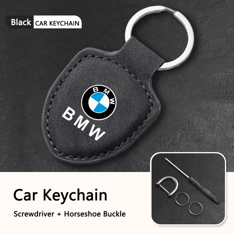 

Leather Car Emblem Key Chains Rings for M M2 M4 M5 M6 M8 X1 X2 X3 X5 X6 M135i M240i Z4 328i X7 Auto Keychain Accessories