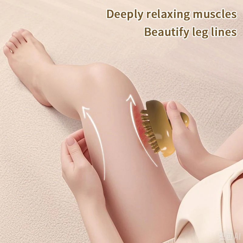 1PCS Multi-Functional PP+Wood Therapy Massage Comb Scalp Head Massager Natural Wood Circular Tooth Guasha Scraping Body Massager