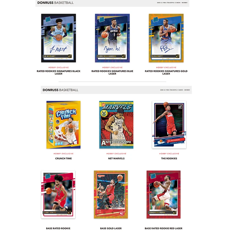 Panini 2020-21 Donruss Average 1 Autographed Card + 1 Physical Card Per Box Christmas Birthday Gift Game Toys Collection Card