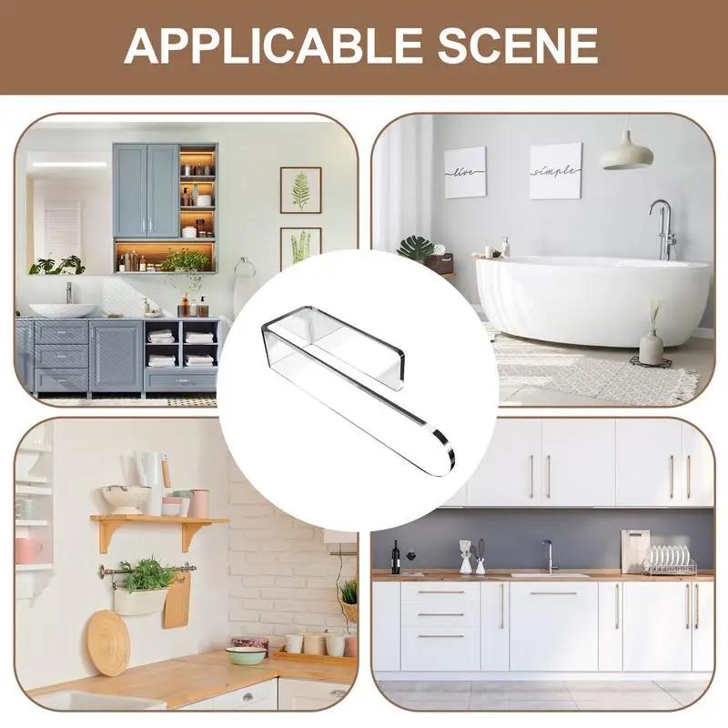 Hand Towel Rail U Shaped Acrylic Towel Bar Holder No Drilling Hand Towel Ring Holder For Rvs Toilets Laundry Rooms Bathrooms