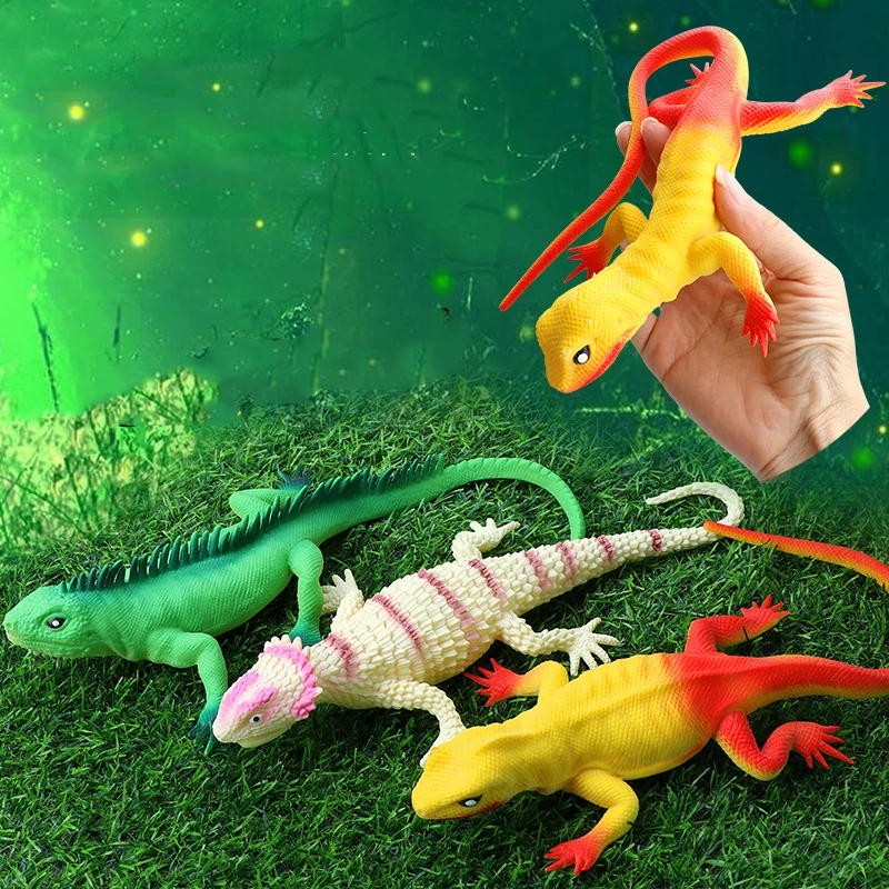 

Lifelike Wild Lizard Toys Simulation Animal Long Tail Lizard Doll Reptile Cognitive Model Home Decoration Kids Birthday Gift Toy