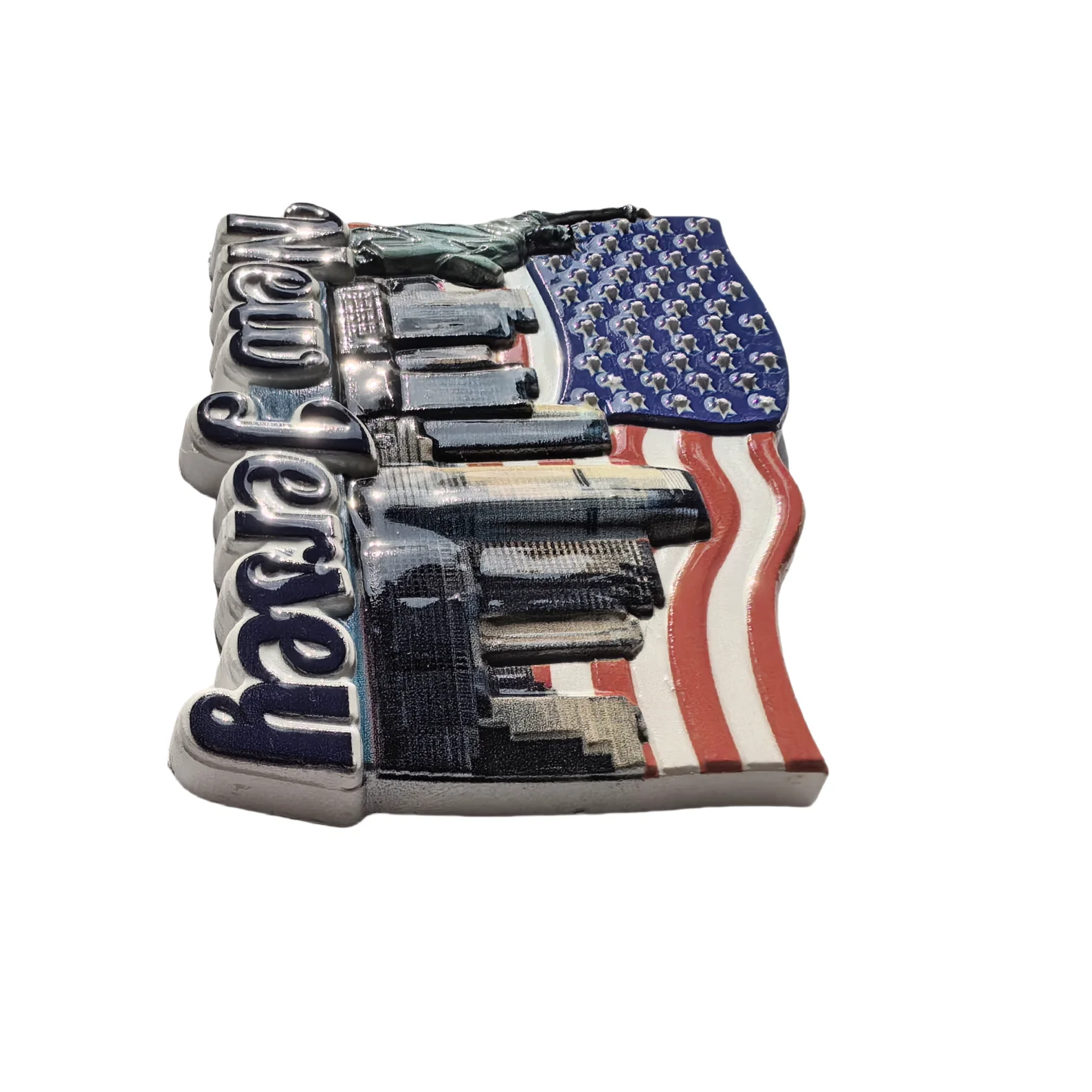 نيو جيرسي الولايات المتحدة الأمريكية ثلاثية الأبعاد مغناطيس الثلاجة هدية تذكارية ، الراتنج اليدوية نيو جيرسي مغناطيس الثلاجة مجموعة ديكور المنزل #5