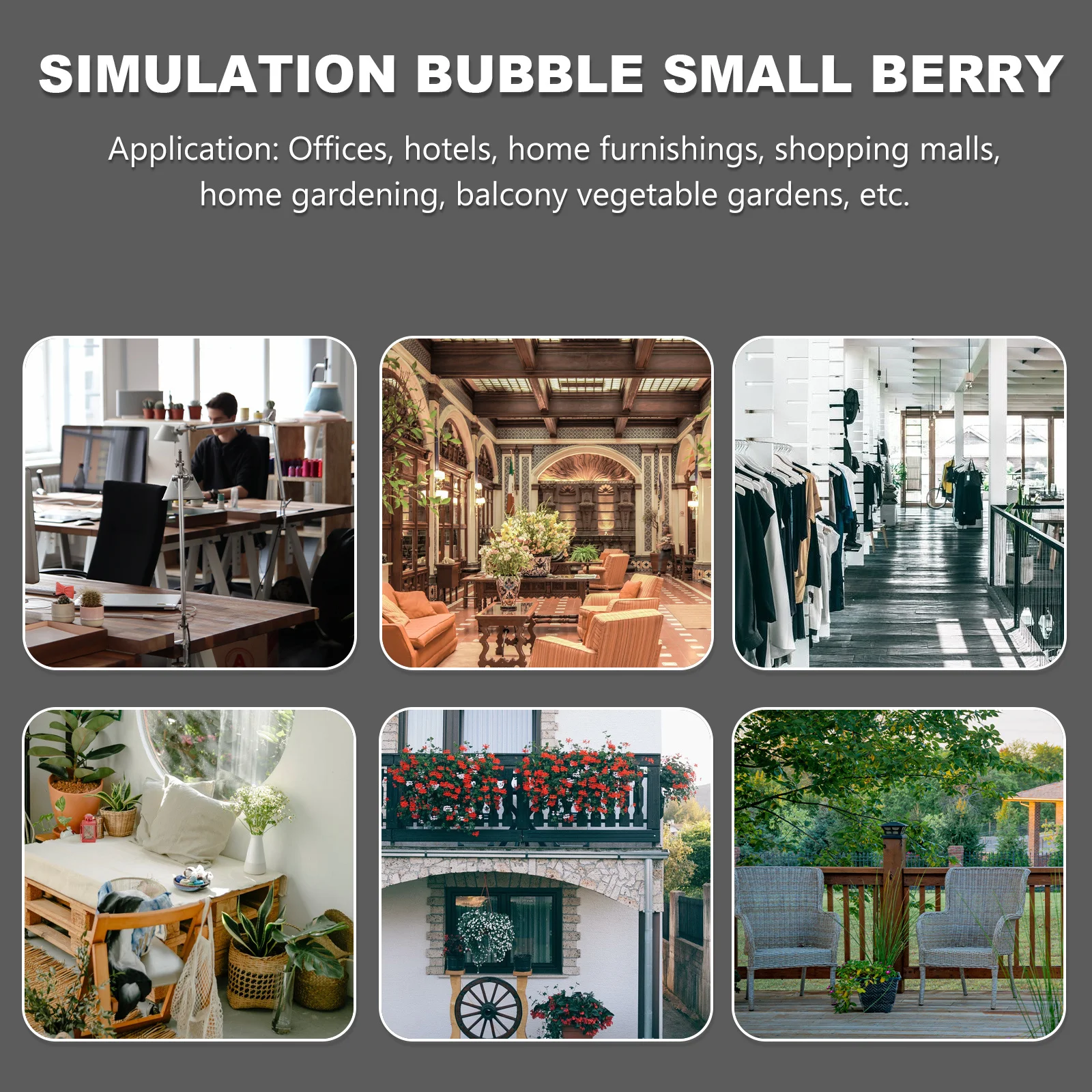 

5Pcs Artificial Blueberry Stems Flower Arrangement Material Christmas Wreath Decor Artificial Berry Stems Blueberry Decor