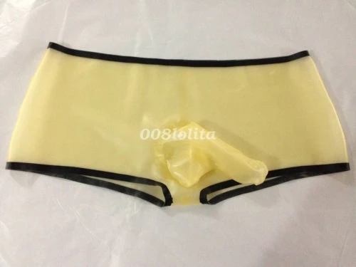 

Latex Rubber Gummi Sexy Shorts Underwear With Sheath Size W 84 H 102