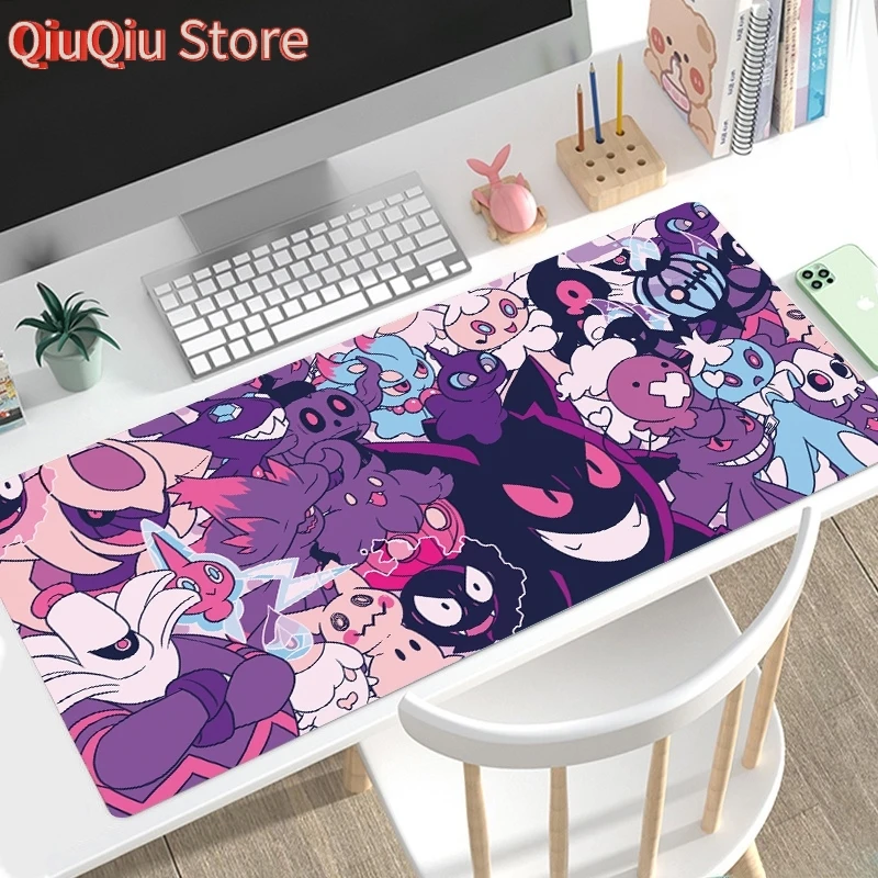 

Pokmon Gengar Cute Mouse Pads Anime Office Mousepad Gamer Keyboard Mats Desk Pad XXL 900x400 Kawaii For Computer Rugs