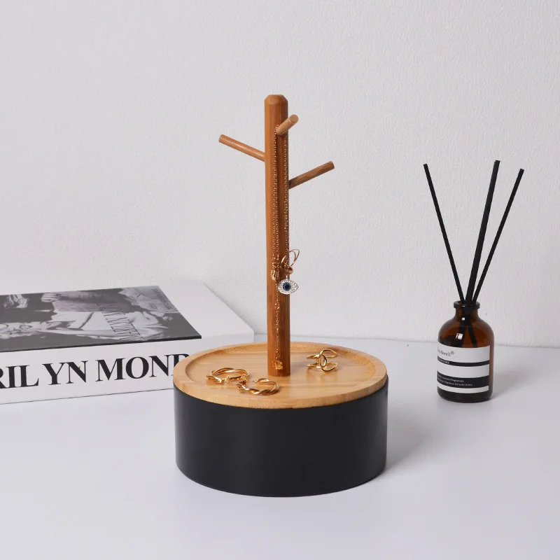 1PC Nordic Bamboo Tree Branch Storage Tray Living Room Desktop Key Hanger Jewelry Display Frame 2024 New