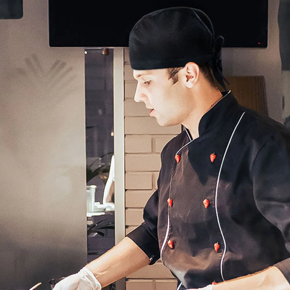 

7pcs Chef Hat Headscarf Cap for Men Women Restaurant Kitchen Cooking Uniform Simple Cotton Comfortable Washable