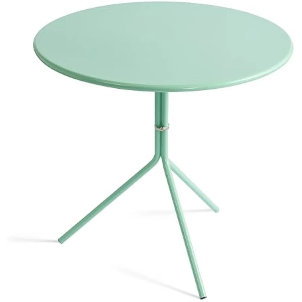 

Minimalist Design 31.5 Inch Diameter Round Metal Patio Table, Bistro Table, Dining Table, Suitable for Indoor and Outdoor Cafes