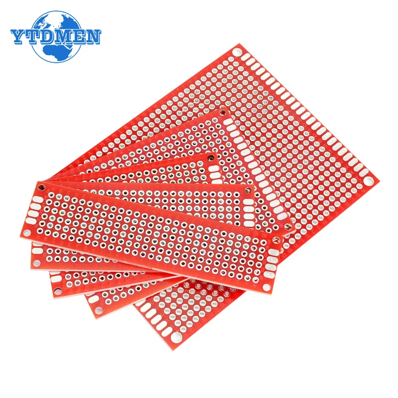 5PCS PCB Board Protoboard Red Double Sided Prototype Board 2x8cm 4x6cm 5x7cm Circuit Boards DIY Electronic Kit