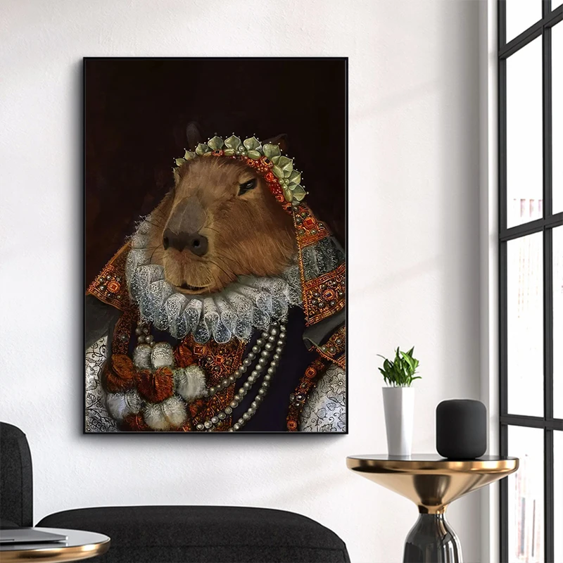 مضحك Capybara الحيوان ملصق ، جميل الإنترنت المشاهير ، قماش اللوحة ، جدار الفن ، صورة لغرفة المعيشة ، مكتب ديكور ، لطيف