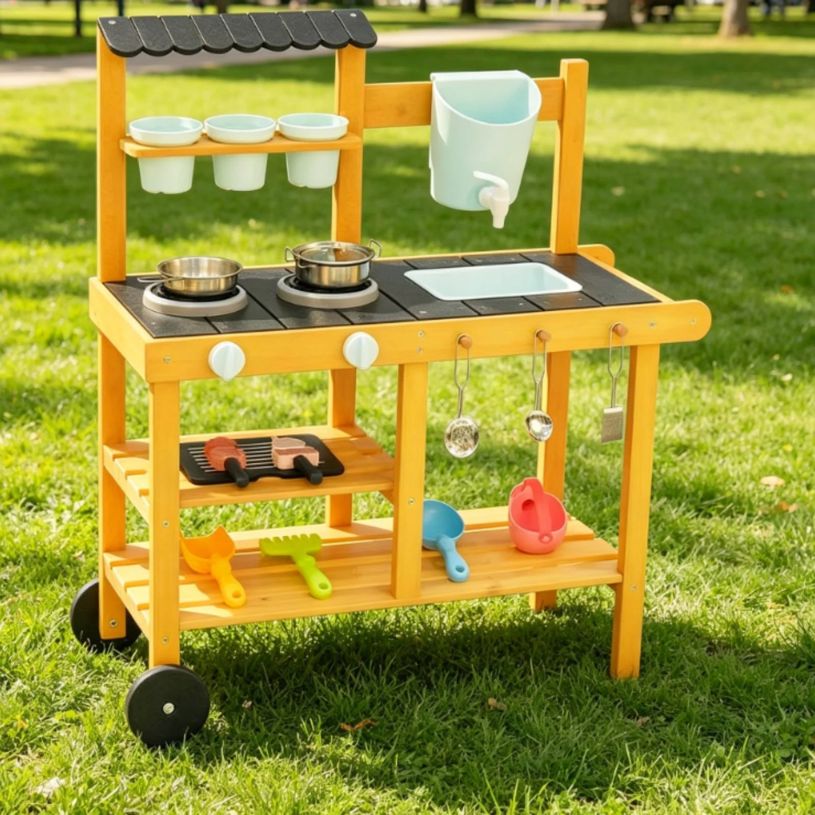 Cozinha de Brinquedo de Madeir - Kids Outdoor Kitchen avaliação e preço