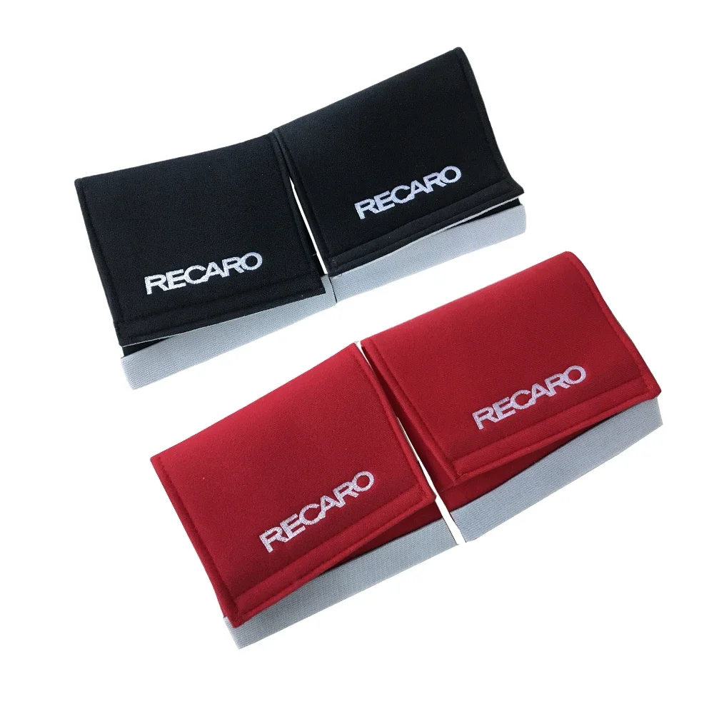 Universal 2PCS Car Racing JDM RECARO Seat Cover Protect Tuning Left Right Side Pad Cushion Bucket For Car Styling