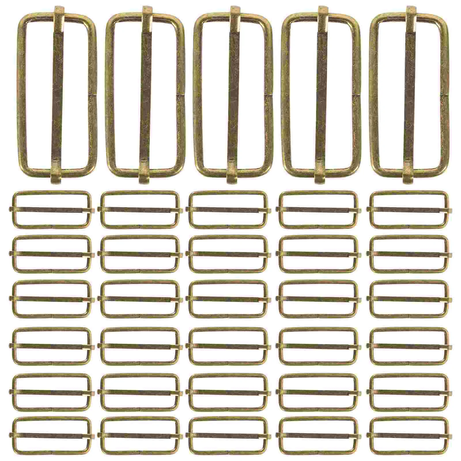 

100PCS Slide Belt Connection Roller Buckles Bag Strap Adjustable Metal Pin Buckles for Backpack Suitcase Clothes(Bronze)