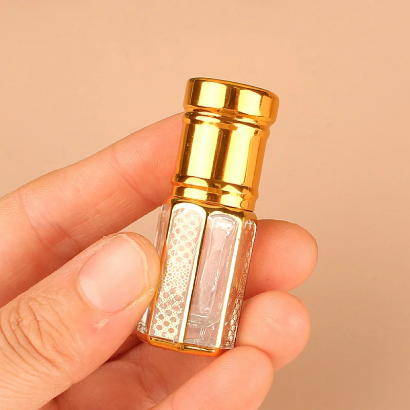 3ML Glass Essential Oil Bottles Roll on Perfume Bottle Massage Smear Roller Sample Portable Dispensing Container