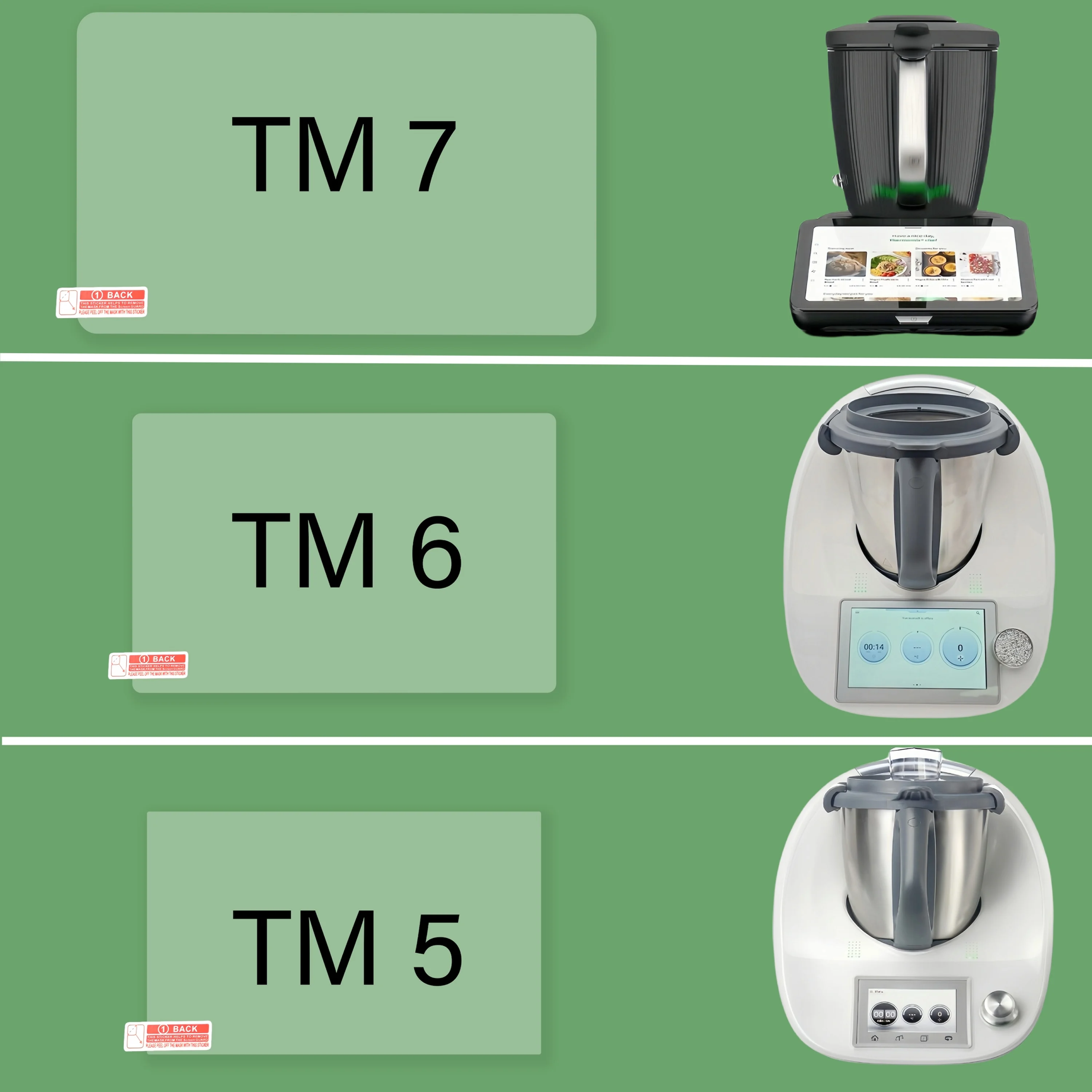 واقي شاشة متوافق مع Thermomix TM7 TM6 TM5 من الزجاج المقسى قطعة واحدة من الزجاج المقسى عالي الألومينا #1