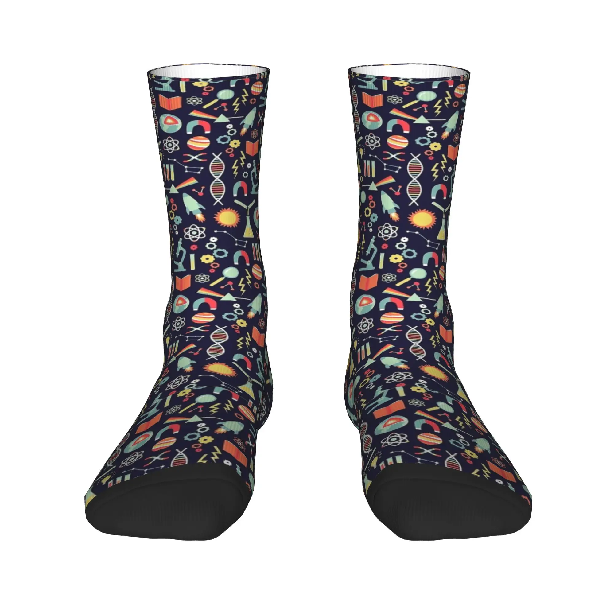 Science Studies Stockings  Novelty Socks Unisex Men Warm Soft Socks Autumn Running Design Non Skid Socks Gift