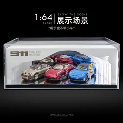 Timemicro+moerart original design 1:64 911 992 Theme Alloy car dust proof transparent high-end creative storage display box