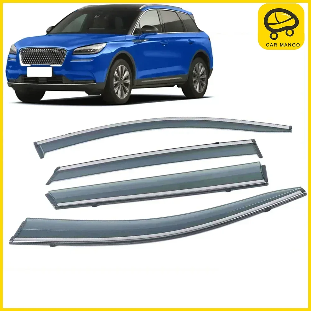 

Chrome Strips Rain Guards for Lincoln Corsair 2020-2023 Window Visor Wind Deflectors Door Visor Vent Shades Ventvisor