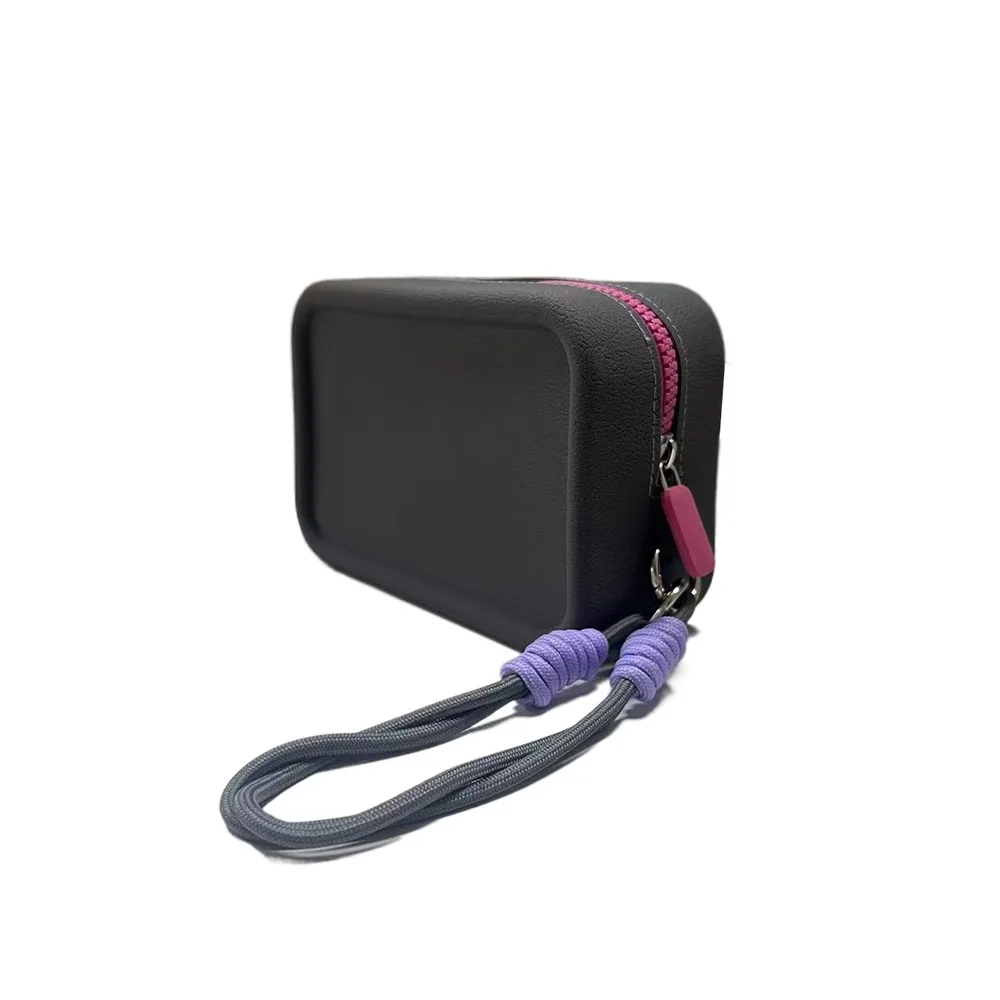 

Solid Color Silicone Cosmetic Bag with Wrist Strap Waterproof Portable Toiletry Organizer Zipper Closure High Capacity