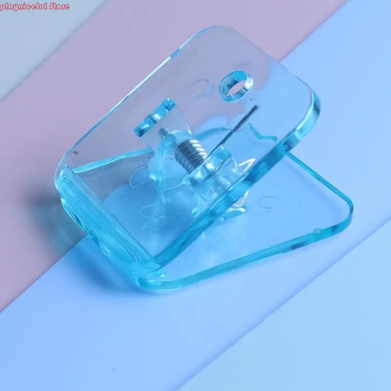 

E8BA 100Pieces Clear Paper Clip Square Colorful Paper Clamps File Paper Clip Bag