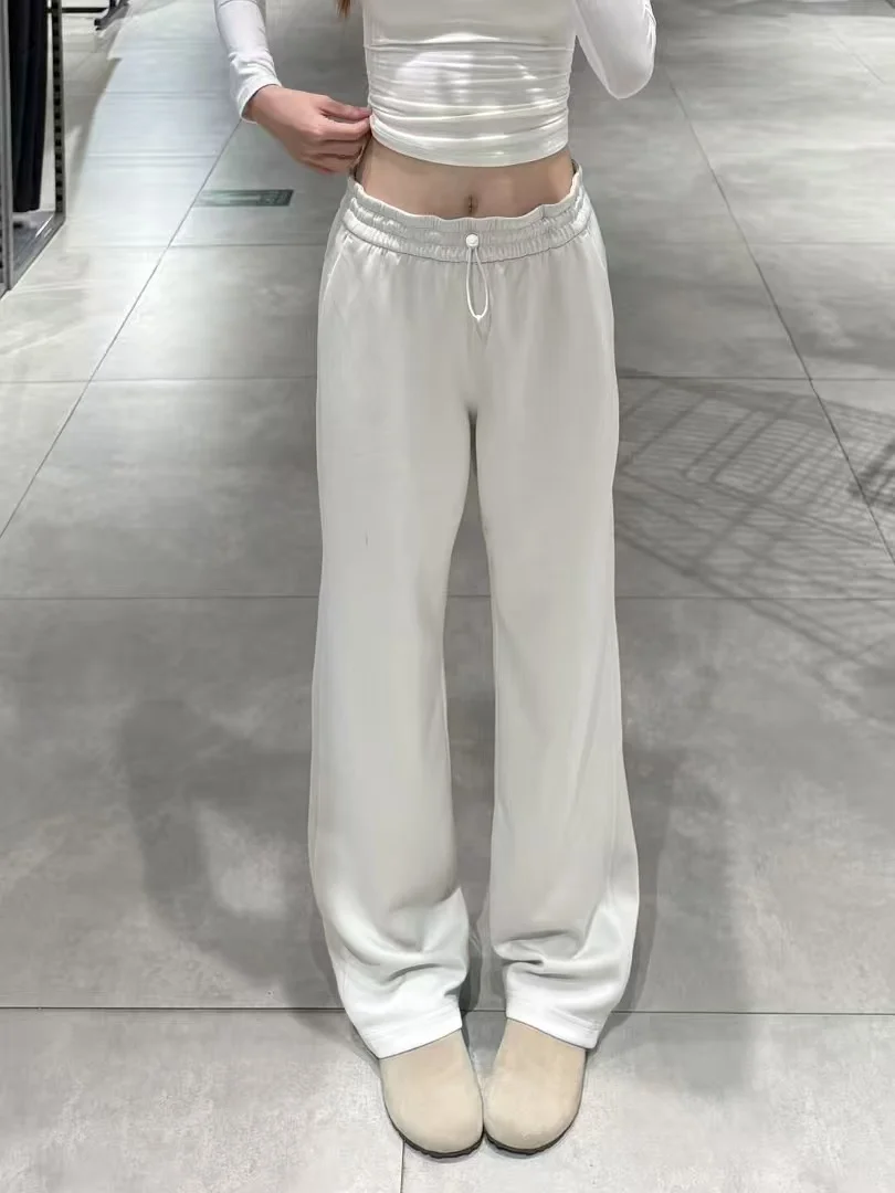 Thiened Fce Yoga Pants High Waist Straight Leg Casual Women's Long Trousers Spor Sle Warm Lycra Nylon Fabric