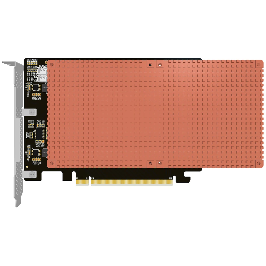 Imagem -05 - para M.2 Nvme 2242 2260 2280 22110 Ssd para Pcie 4.0 Pci Express4.0 X4x4x4x4 Adaptador Cartão de Bifurcação 4-bay Placa Placa de Expansão