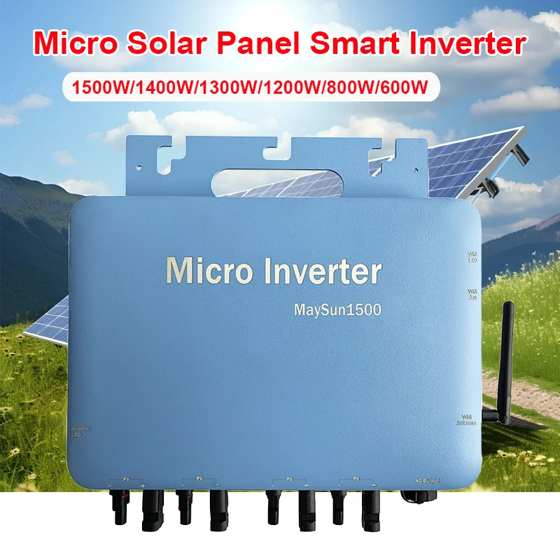 1500W 1000W 800W Micro Solar Panel Smart Inverter Built-In WIFI MPPT Home Intelligent Micro Solar Panel Inverter For110V 220V AC